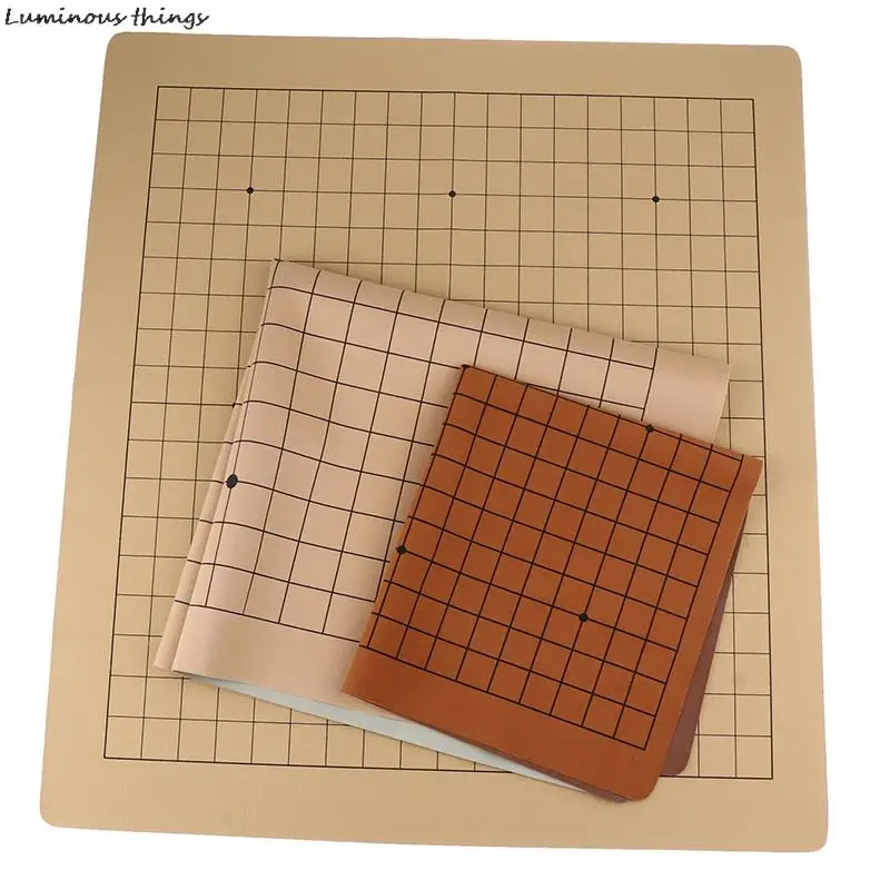 Innovative Foldable One Side 19 Line Standard International PU Leather Go Game Chessboard Board Game For 2.2cm Pieces