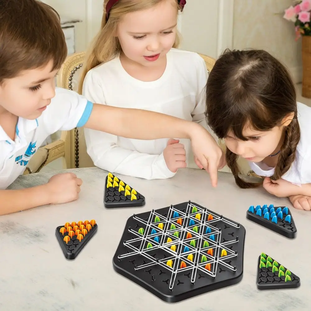 Chain Triangle Chess Game Chain Triangle Game Exercise Thinking Toys Interactive Peg Game Triggle Board Game 2