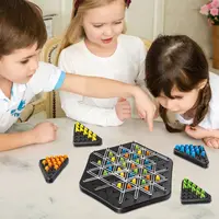 Chain Triangle Chess Game Chain Triangle Game Exercise Thinking Toys Interactive Peg Game Triggle Board Game 2