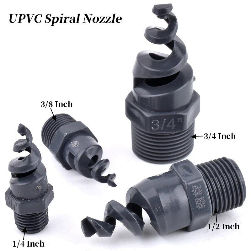 5Pcs 1/4~1 Inch UPVC Spiral Nozzle Spray Sprinkler Head for Garden Irrigation Aquarium Fish Tank garden sprinkler plants irrigation kits garden irrigation nozzle drip irrigation drip irrigation sprinklers garden sprayer nozzles