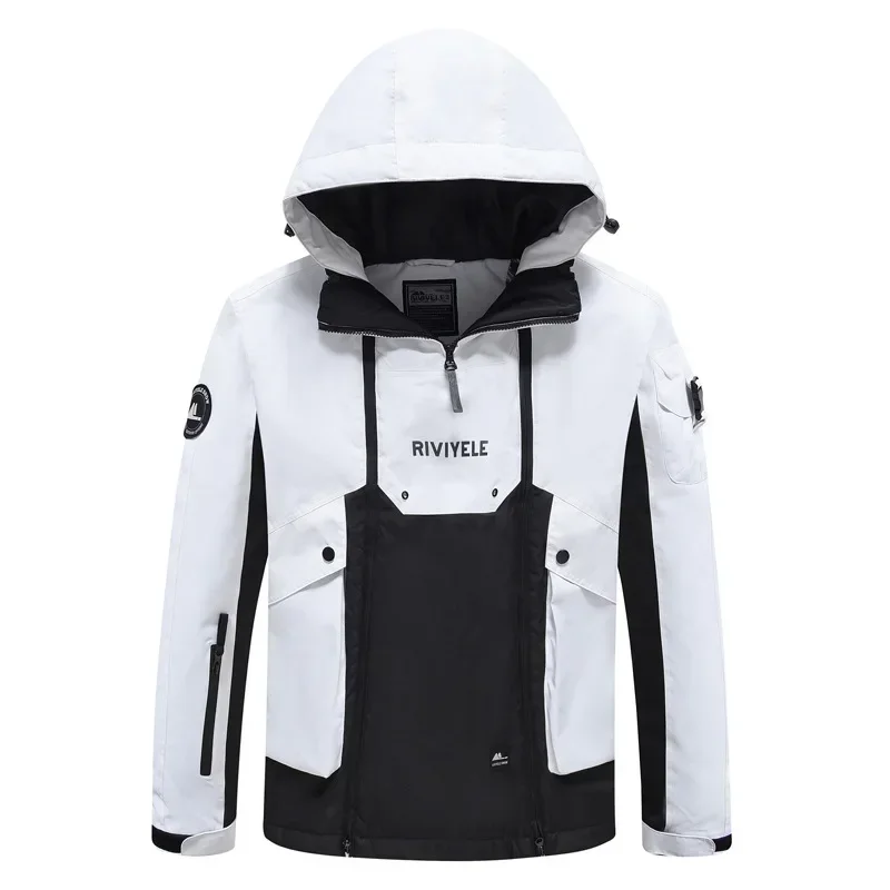 New outdoor winter unisex windproof waterproof warm breathable single and double board with cotton ski suit