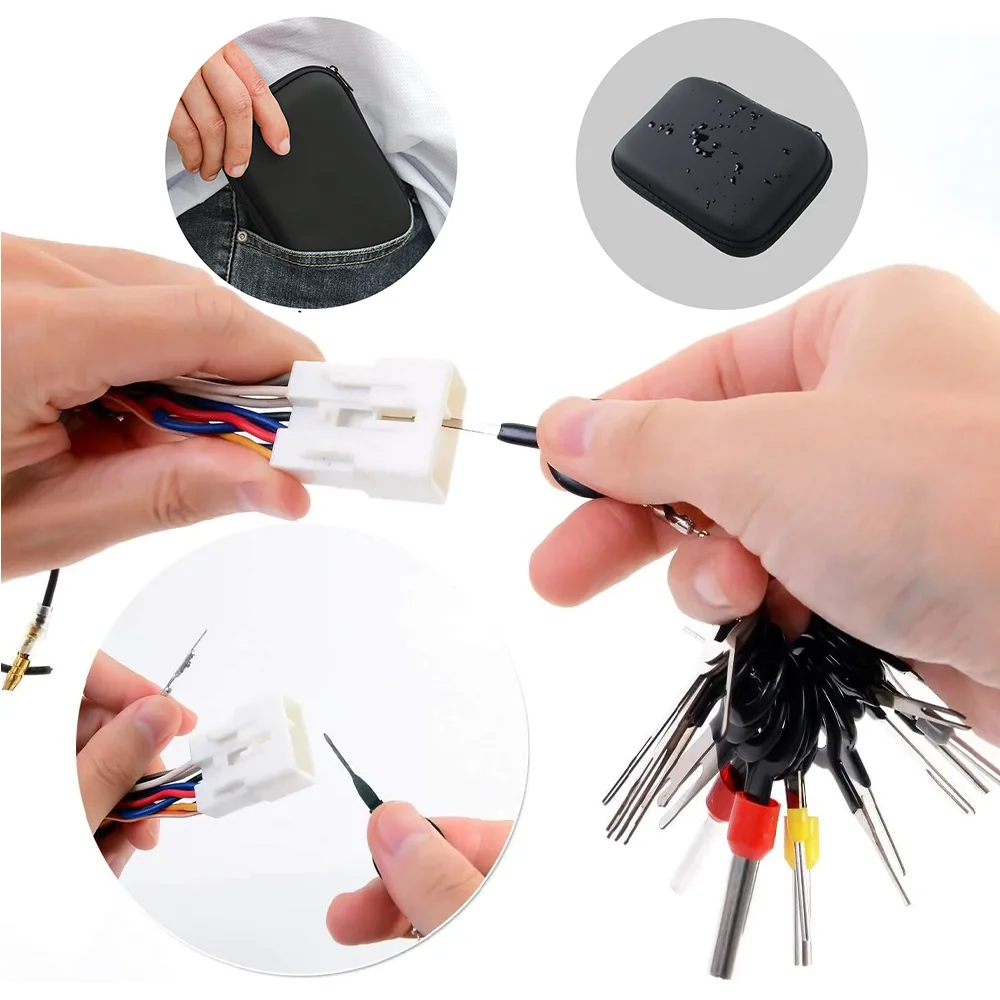 Terminal Removal Kit Car Terminal Extractor Car Repair Tool Terminal Removal Tool Car Terminal Puller Electrical Connector Pin Removal Kit 38pcs Terminal Disassembly Tool
