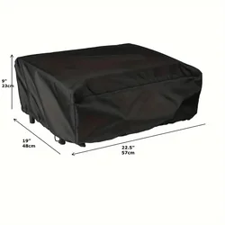 Durable Outdoor Grill Cover for Tabletop Griddles and Camping Grills (Black)