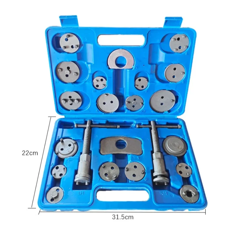 26-Piece Brake Caliper Tool Set - Disc Brake Piston Compressor & Rewind Kit