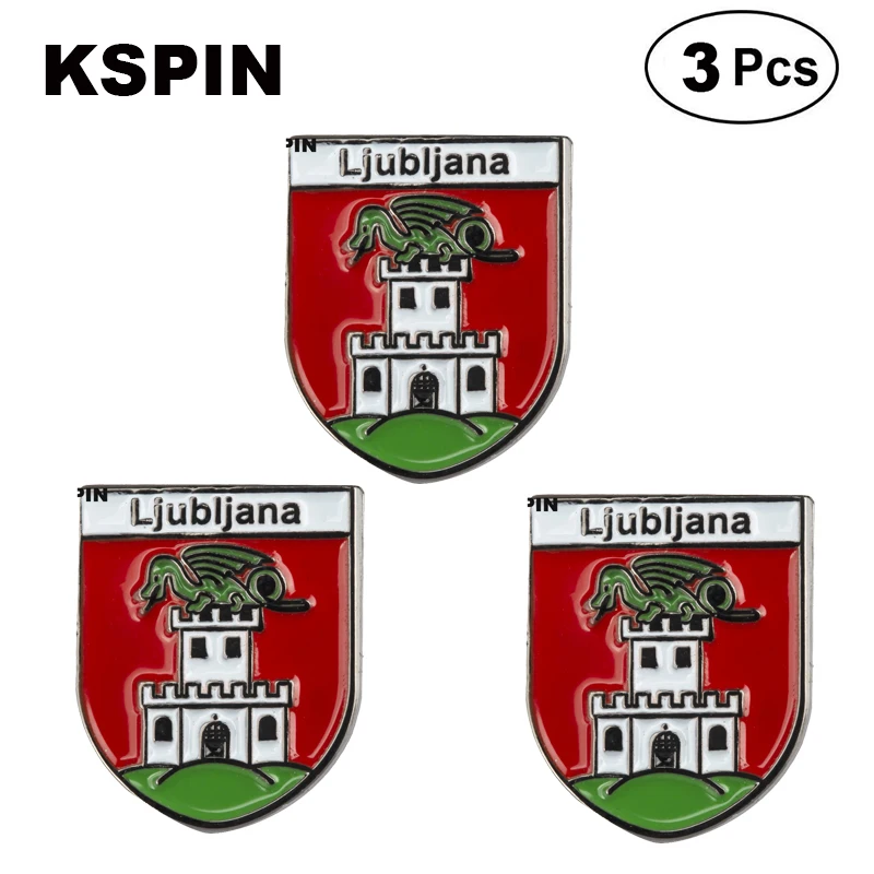 цена Ljubljana Lapel Pin Brooches Pins Flag badge Brooch Badges