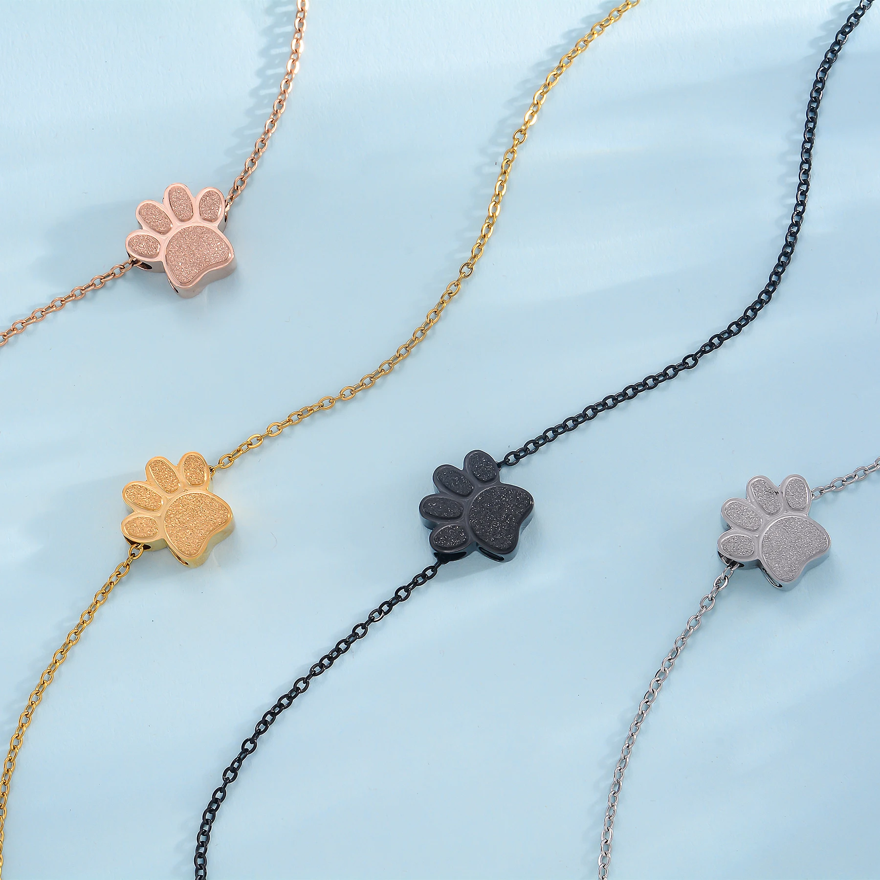 Edelstahl Haustier Pfote Urne Halskette für Asche Denkmal Andenken Urne Medaillon Einäscherung Schmuck für Hund Katze Drops hipping – Detail 7