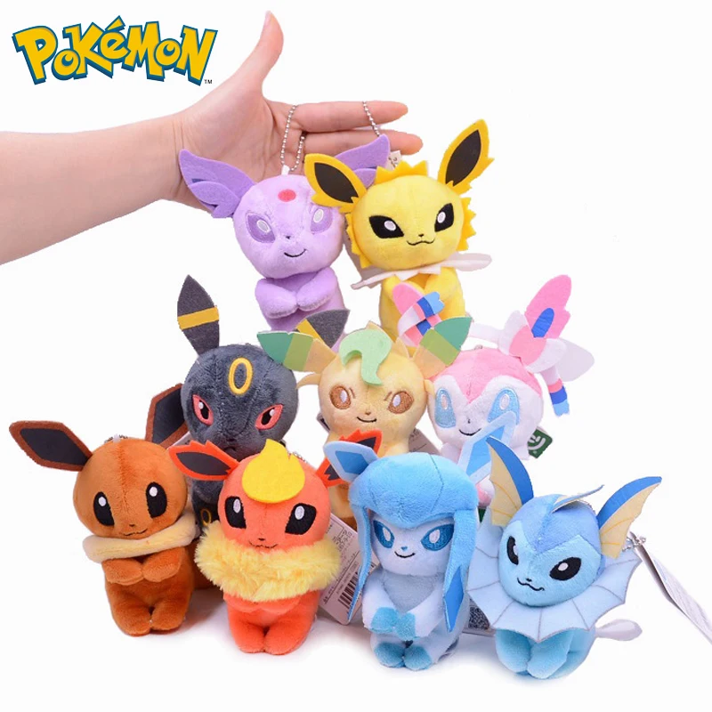 

Pokemon Toys Cartoon Plush Keychain Pendant Anime Figures Eevee Espeon Umbreon Jigglypuff Charmander Dolls Backpack Pendant Toys