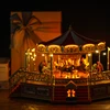 Big Size Rotating Vintage Carousel music box With Led Lights Gift For Her Girls Birthday Christmas Day 4
