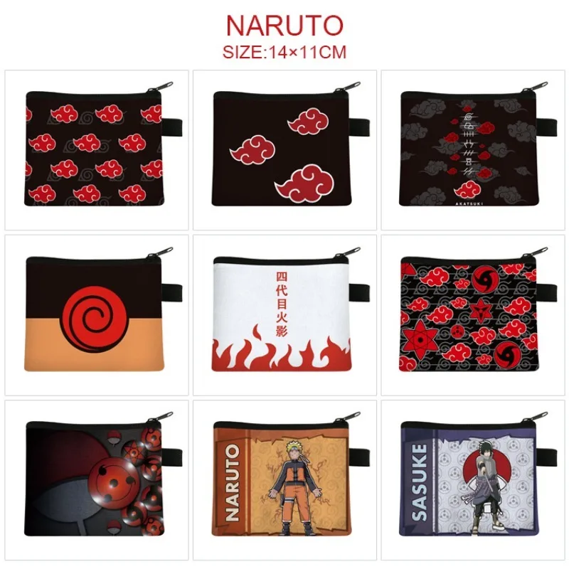 

Naruto Coin Purse Key Case Children's Card Case Student Anime Square Fashion Printed Card Case Storage Bag