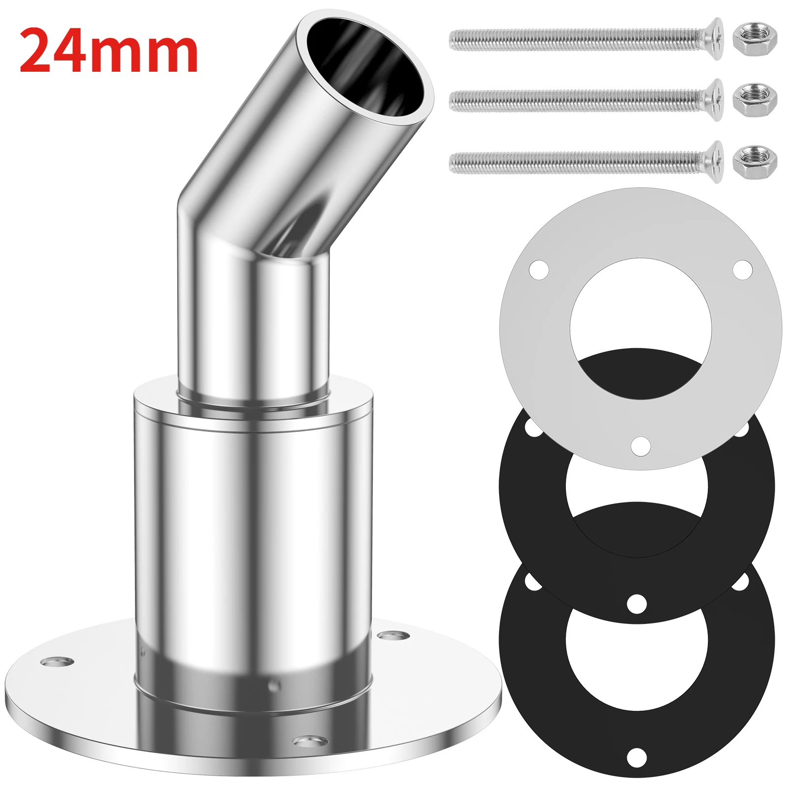 24mm094inchThruHullExhaustSkin316StainlessSteelAntiRustBoat