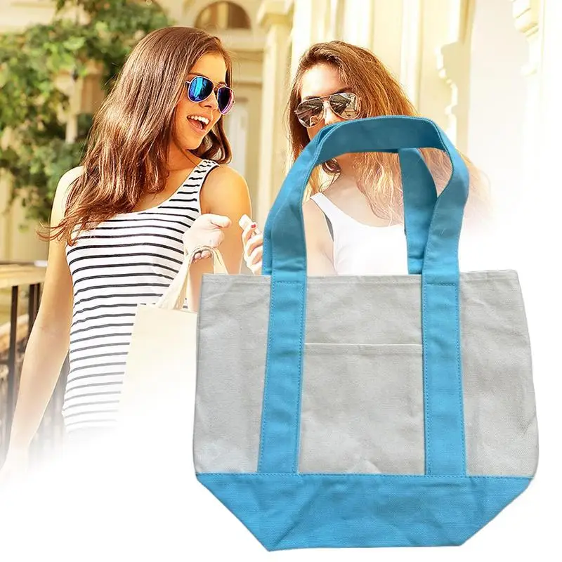 New Style Tote Bag Large Tote Bag For Women Canvas Reusable Grocery Carrier Fashionable Canvas Bag For Women Men Students