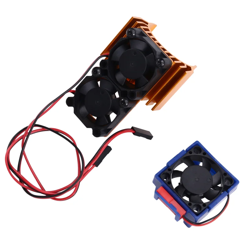 SQPP-VXL-3S ESC 냉각 팬 및 모터 듀얼 팬 세트는 Traxxas Slash 4X4 Stampede 4X4 Rustler과 호환됩니다.