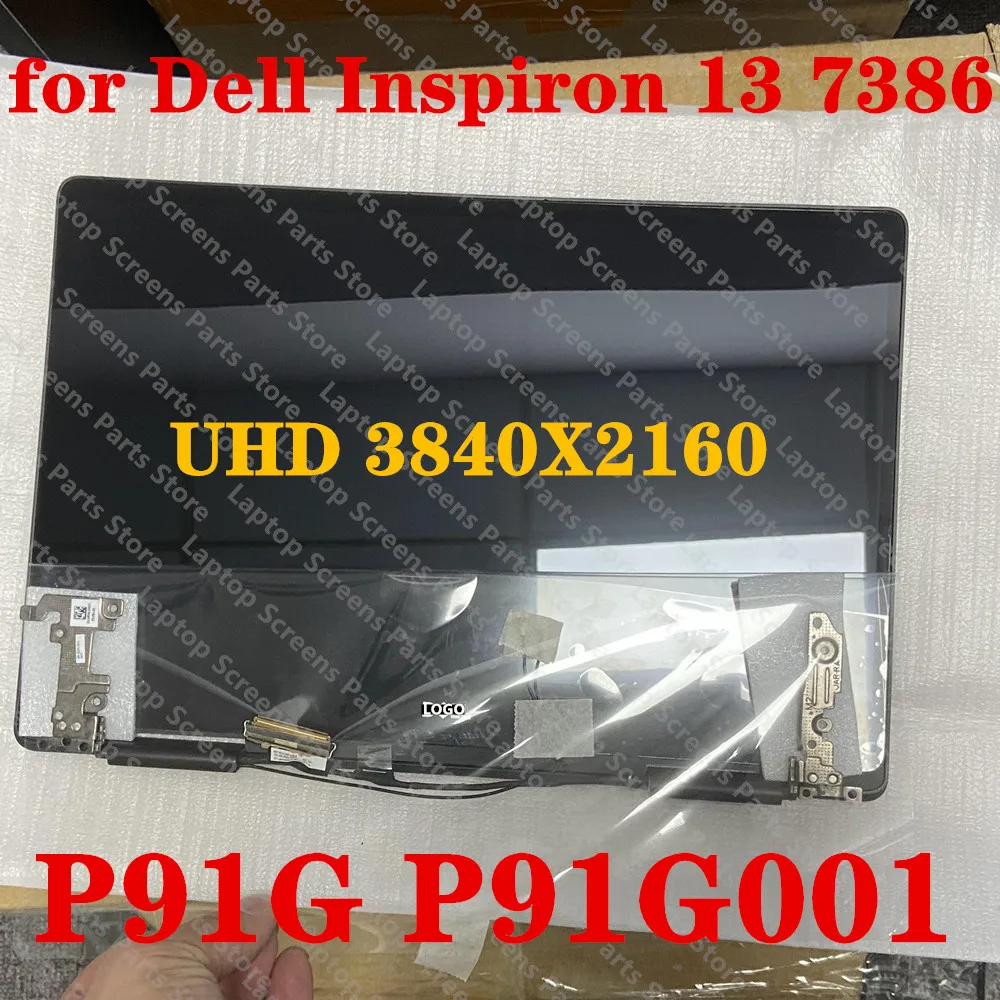 

For Dell Inspiron 13 7386 2-in-1 P91G P91G001 LCD Touch Screen Digitizer Replacement Full Assembly With Hinges UHD 3840X2160