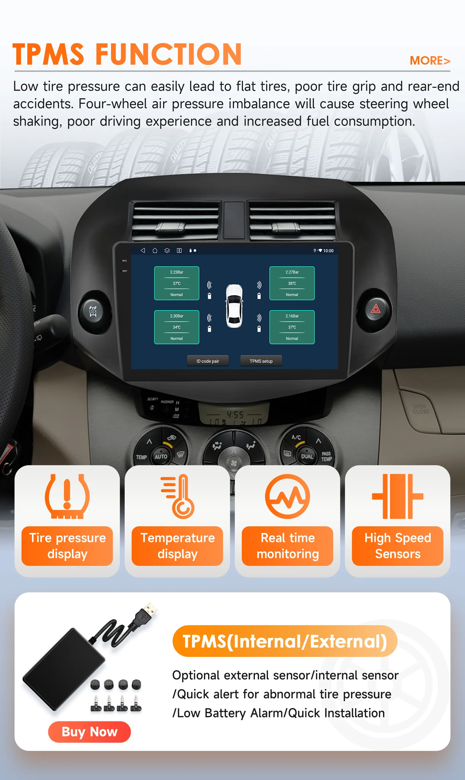 Hizpo 10,1 Zoll Carplay Auto Radio Multimedia Für Toyota RAV4 Rav4 2007-2011 GPS Navigation Autoradio Stereo 2din Andorid 4G + BT – Detail 39