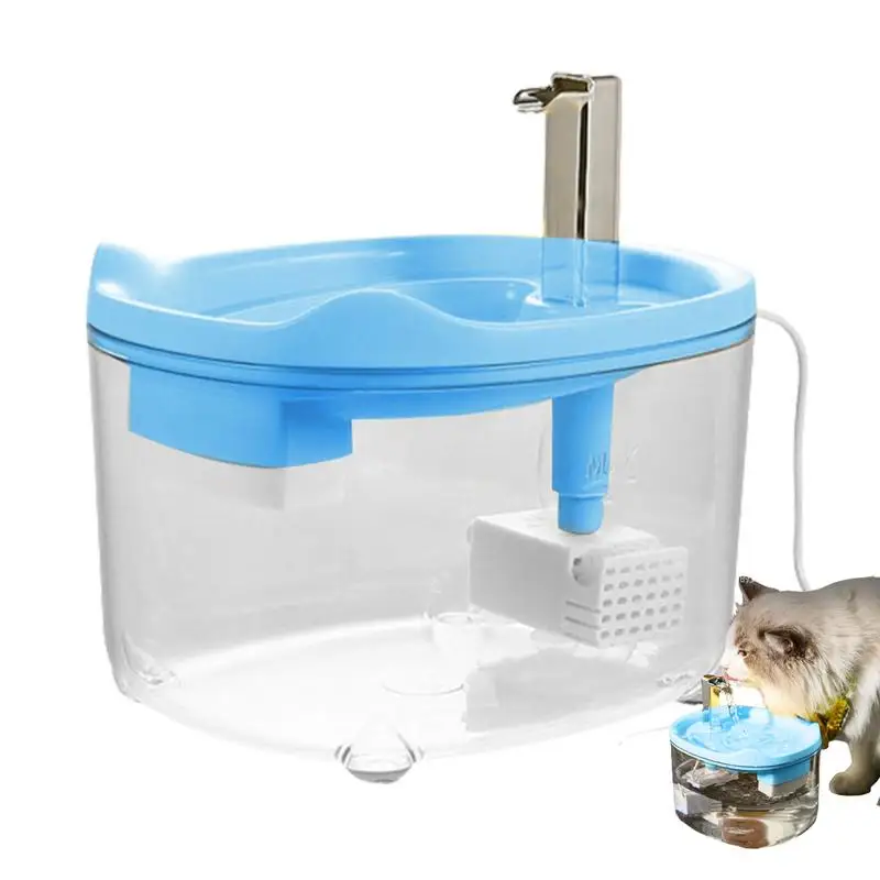 

Cat Fountains For Drinking LED Lighted USB Cat Drinking Fountain Battery Operated 1.5L Circulation Filtration Cat Water