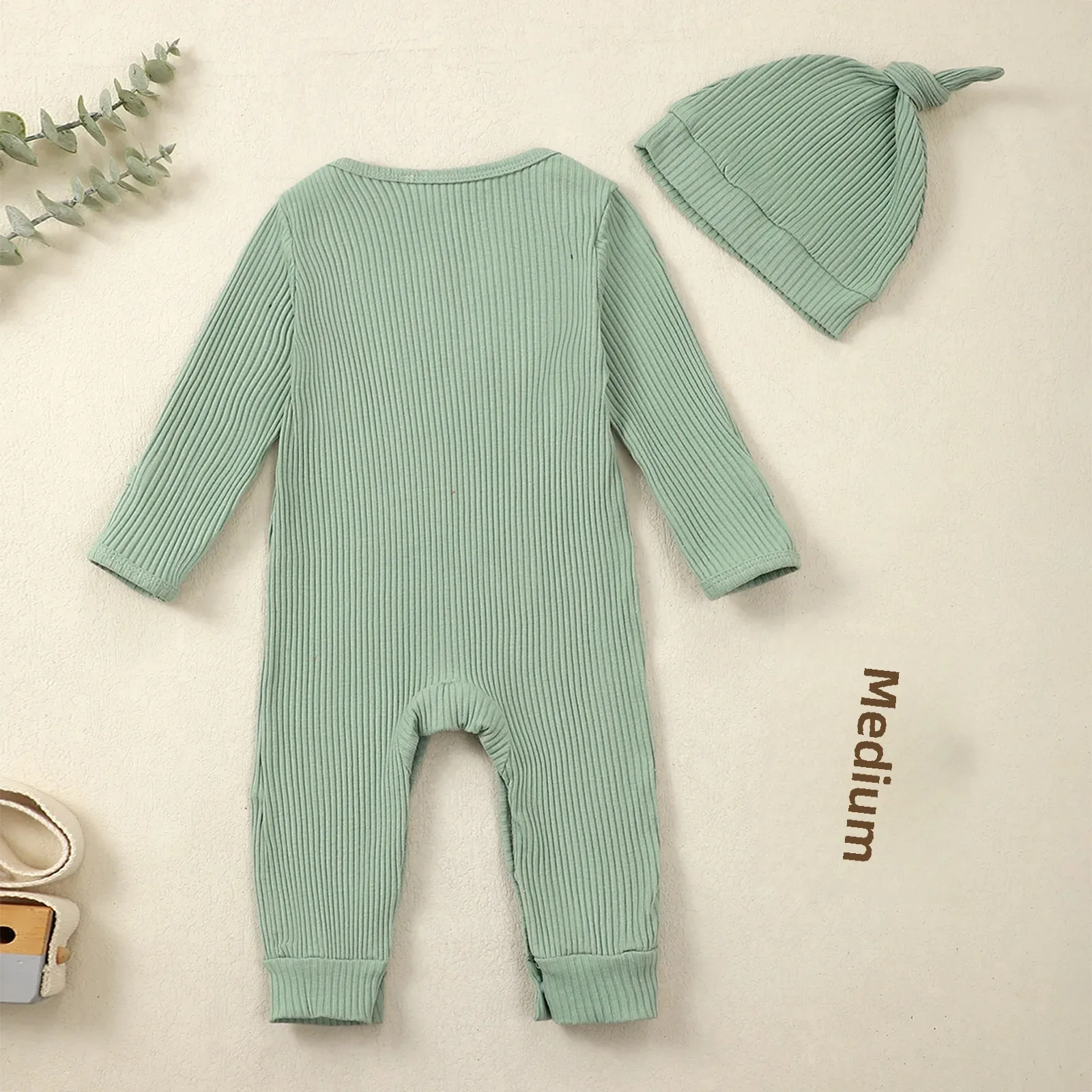 Long Sleeve Baby Crawling Suit Two-Piece Set with Hat Print Stripe Infant Toddler Boys Clothing Spring Summer Autumn Winter