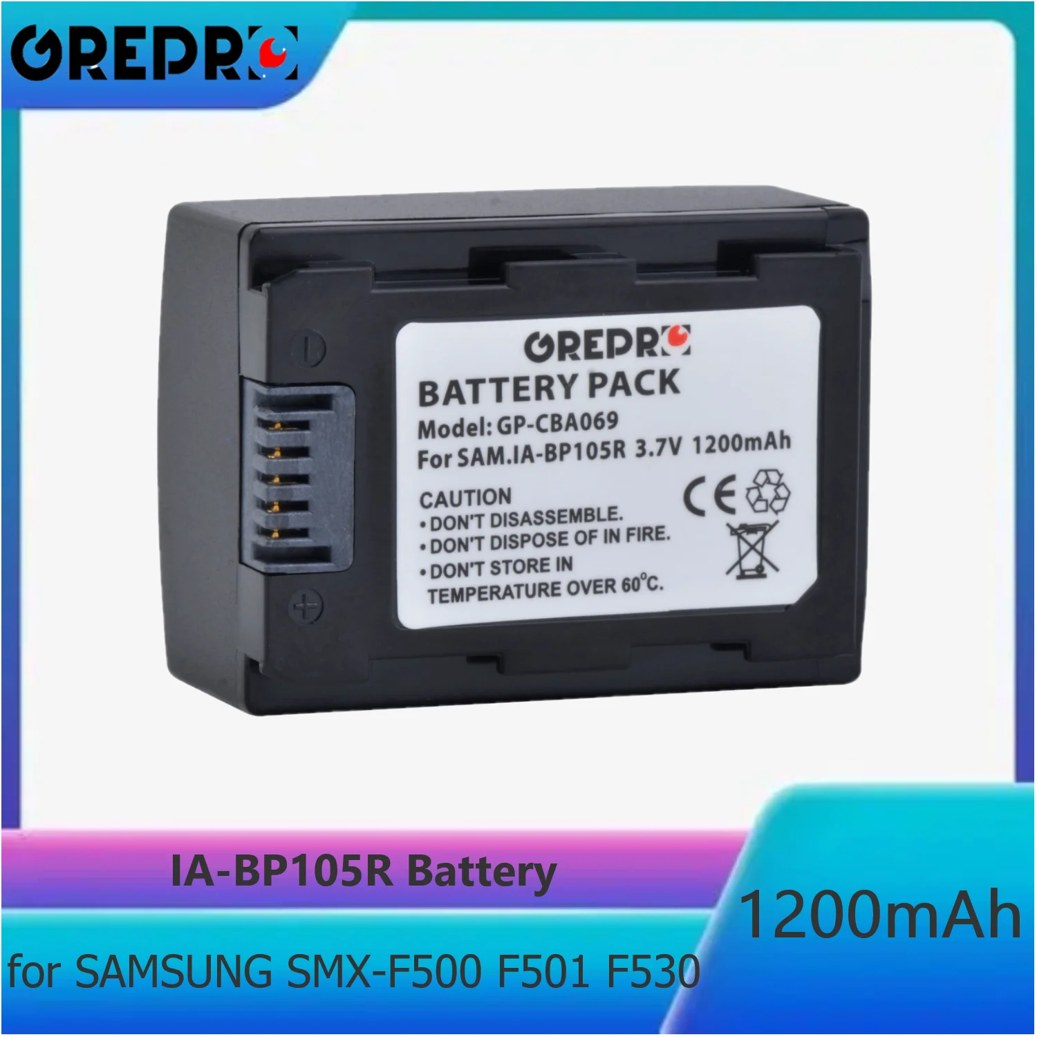 

IA-BP105R IA-BP210R Battery for SAMSUNG SMX-F500 F501 F530 HMX-F900 F910 F920 H320 HMX-S10 H300 S16