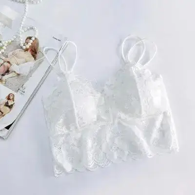 1 stücke Neue Frauen Spitze Nahtlose Bhs Top Sexy Eingewickelt Brustgurt Brust Pad Leibchen Bodenbildung Unterwäsche Schönheit Weste bralette – Detail 8