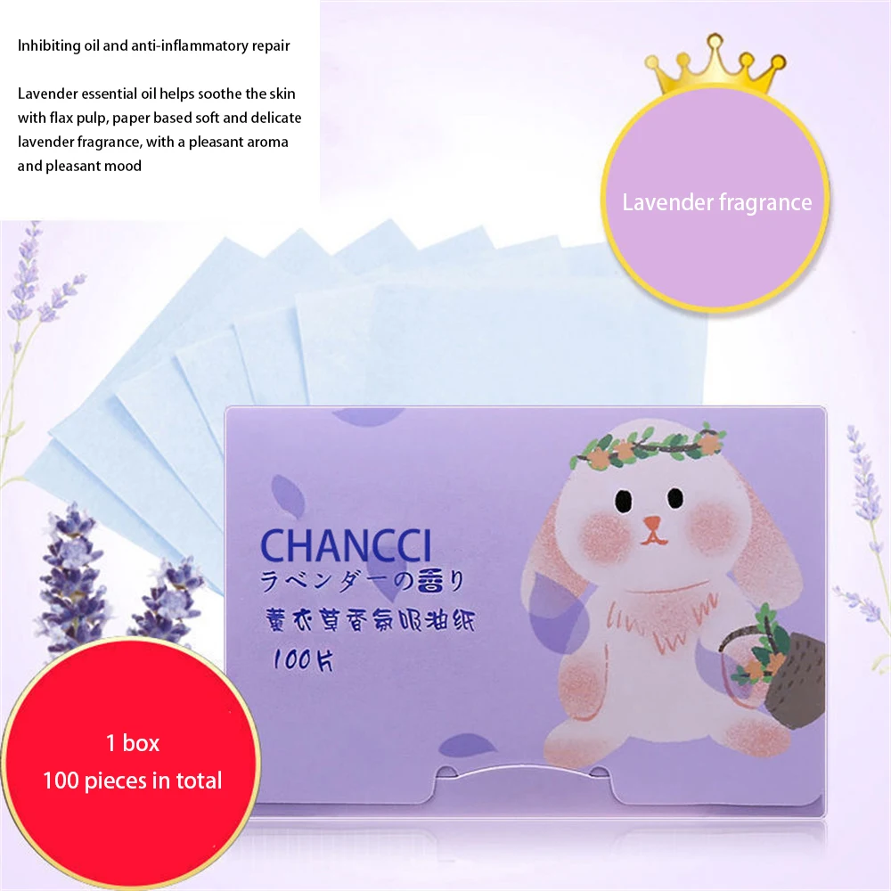 Description Picture 3 of item/box Face Oil Blotting Paper Protable Matting Face Wipes Facial Cleanser Oil Control Oil-absorbing Face Cleaning Tools New