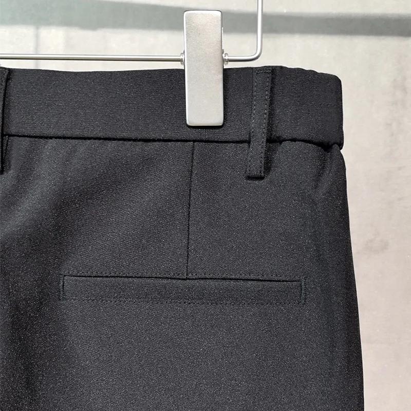 Brand Clothing Spring Formal Ankle Length Pants Men Business Elastic Waist Suit Pant Korean Trousers Plus Size 27 40 42 4