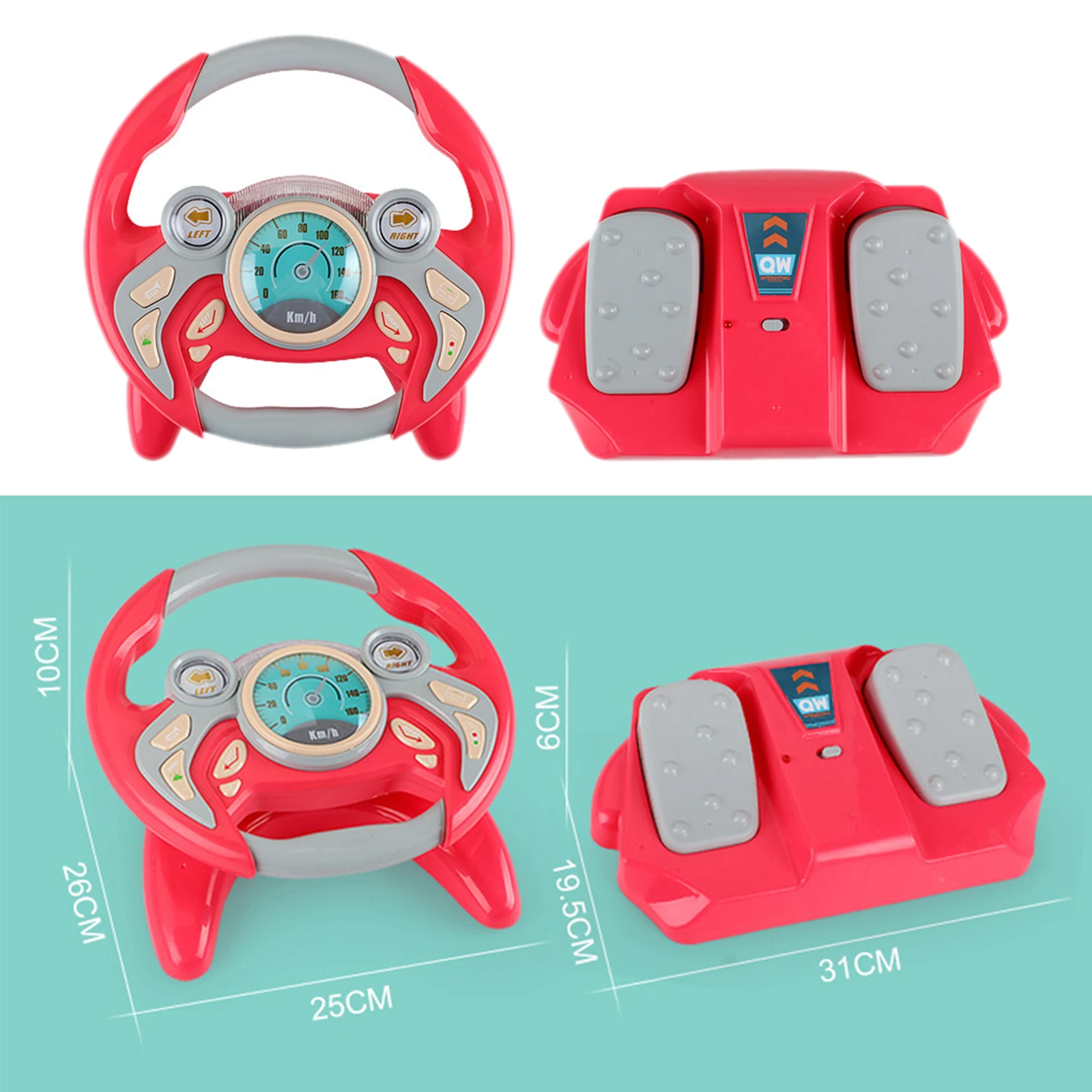 Simuliertes Lenkrad für Kinder Kinder Autos pielzeug interaktives