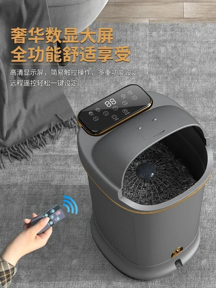 Fumigation Calf Feet Spa Foot Bath Massager Electric Bucket Tropical Automatic Massage Massag Detox Machine Foldable Roller 220V 5