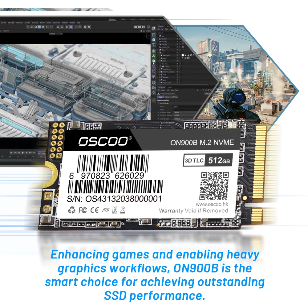 OSCOO ũž Ʈ PC ƺϿ SSD M2 PCle NVME ϵ ũ ϵ ̺, SSD 512GB 1T 256GB PCle Gen3X4