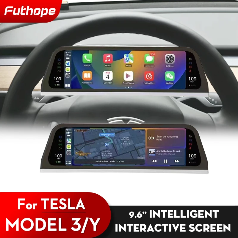 Catronics für 2023Tesla Zubehör Modell 3 y digitales Armaturen brett Heads  Up Display Carplay Android Auto für Tesla Hud Power Speed –