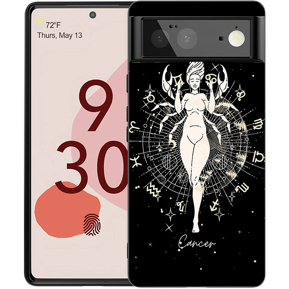 Zodiac-Themed Shockproof Silicone Phone Case Cover