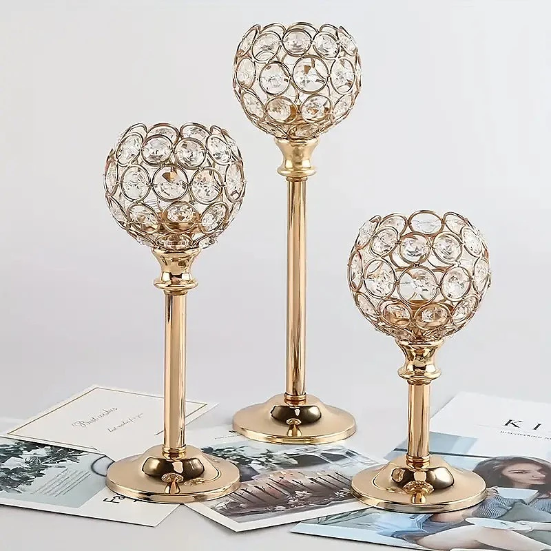 Golden Candle Holder Tea Light Candlestick 1