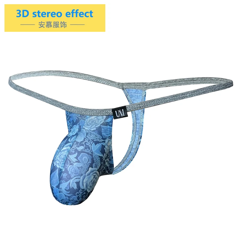 

The sheer desire of printed men's thong Fanny pack low waist boy's little underwear