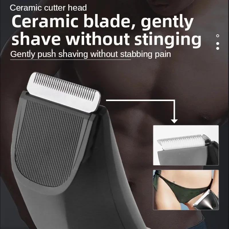 Kemei KM-3208 USB rechargeable full body washing professional electric shaver, men's cordless electric hair removal device 4