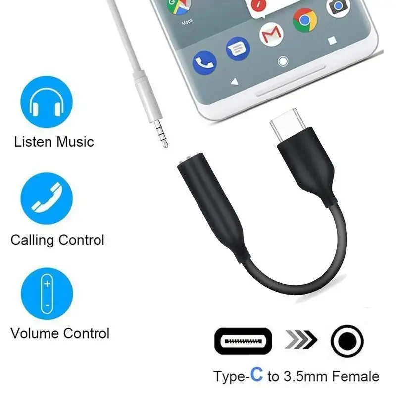 1/2/3/4pcs 범용 유형 C  3.5 Mm Aux 어댑터 Note10/20/S23 용 유선 헤드폰 용 오디오 이어폰 케이블 변환기