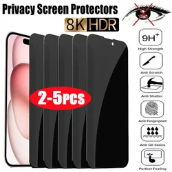 Premium Privacy Screen Protectors - Anti - Spy Tempered Glass (2 - 5 Pack) - 5PCS Privacy Screen (For iPhone 13 Mini)