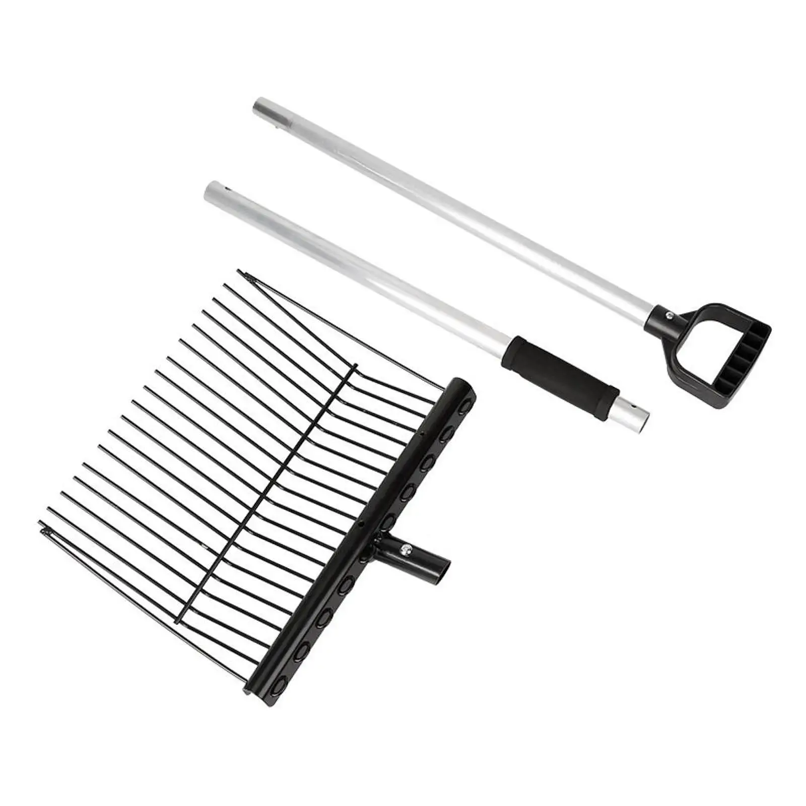 Iron Manure Fork Horse Stable Manure Rake Replacement Sturdy Fork Equipment Pitch for Farm Horse Stall Grass and Hay