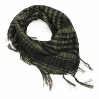 Écharpe de randonnée extérieure 80x100cm, Foulard de désert arabe avec pompon pour hommes et femmes, Bandana, Masque, Protection contre le vent et le sable 4