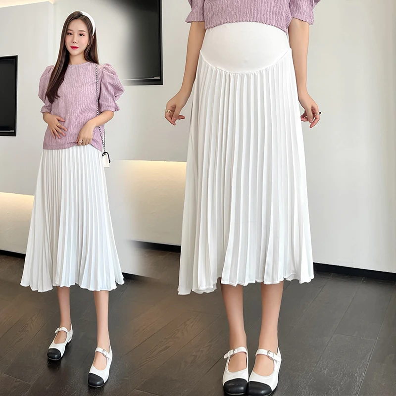 Pregnant women skirts in the summer of thin type of skirt leisure loose the a-line skirt tall waist abdomen dress fashionable