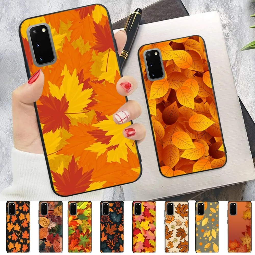 Autumn Leaves Fall Phone Case For Samsung S 9 10 20 21 22 23 30 23Plus Lite Ultra Fe S10Lite Fundas