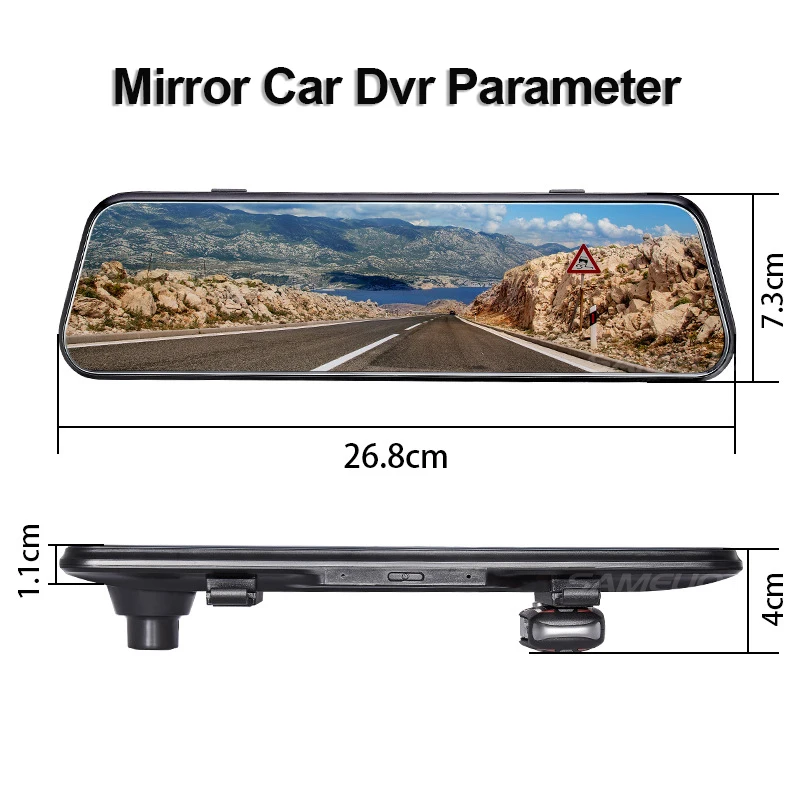 Sameuo  DVR ̷ ī޶, 1080P IPS   ĸ ī޶, 10 ġ ġ ũ, Ʈ ,  , ڵ  Ʈ