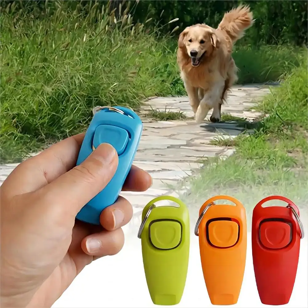

1 Pc Pet Dog Whistle And Clicker Pet Multifunctional 2-in-1 Clicker Puppy Stop Barking Training Aid Clicker Portable Trainer