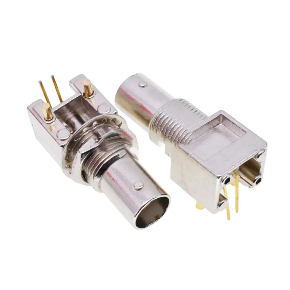 

10pcs Metal BNC-KWE BNC female interface positive PCB board terminal 90degree Video Surveillance socket