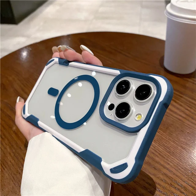 Luxury MagSafe Magnetic Silicone Frame Phone Case - Air Protective Cover