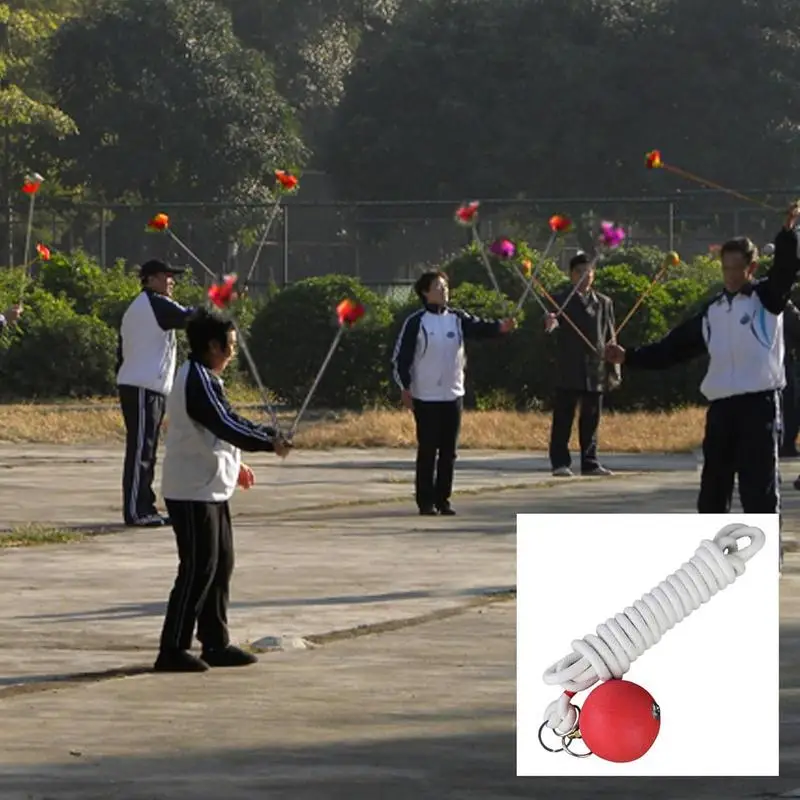 Hammer Throw Practice Rubber Throw Practice With Rope Dart User-Friendly Fitness Equipment Martial Arts Chinese Traditional