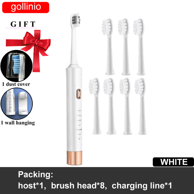 Electric Toothbrush Usb fast charging GL62A Adult  electr teeth brush Rechargeable prodent  Replacement Head case