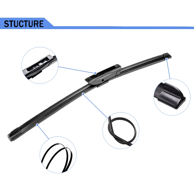 Wiper Blades For Renault Megane 2 2006-2008 Front  Windshield Clean Window Windscreen Auto Parts Car Rain Brushes 24''+18'' 4