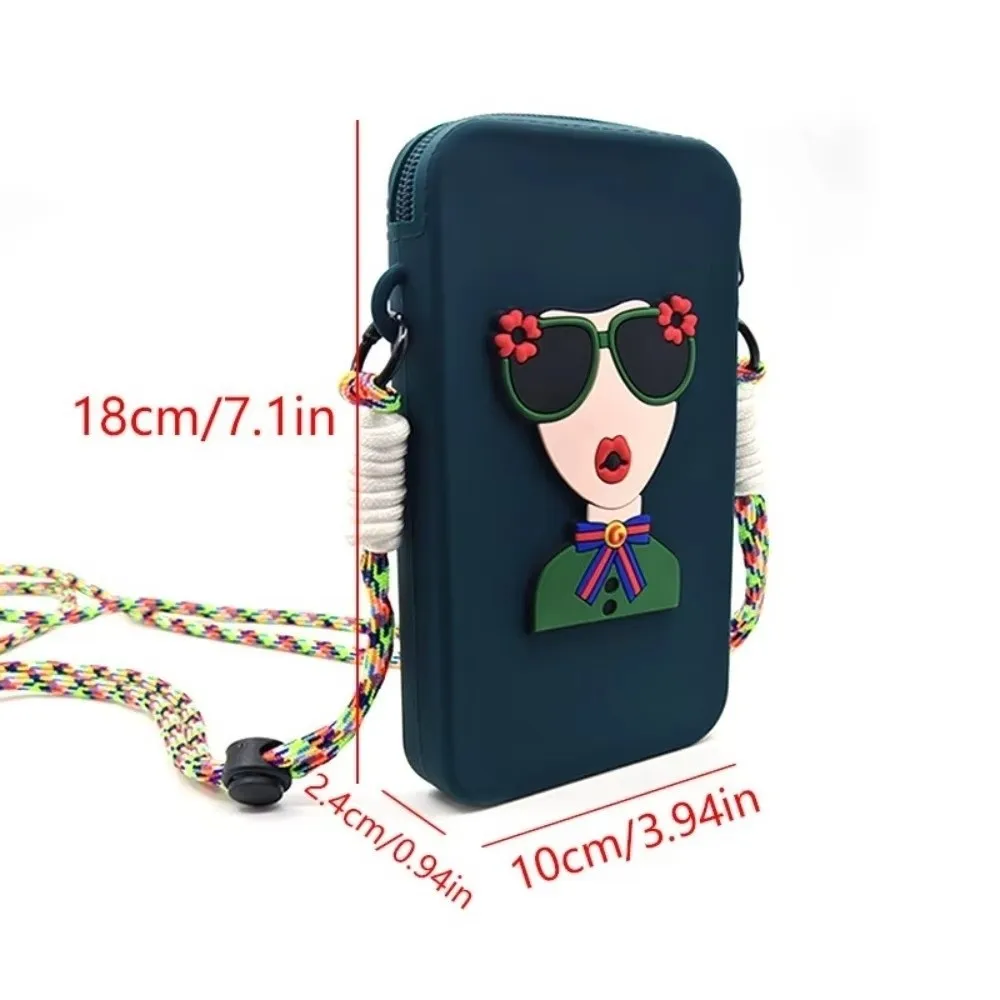 Chic Silicone Waterproof Crossbody Phone Bag with Large Capacity