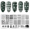 12*6cm Big Size Nail Art Stamping Plate Lines Animal thicken Template Printing mold Plates Nail Art Stencil Decor Stamp Tool 6