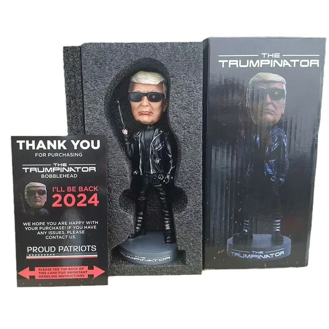 Donald Trump Bobblehead Trump Desktop Ornament Resin Funny Trump Statue Creative Trump Character Statue for Trump Supporters 1