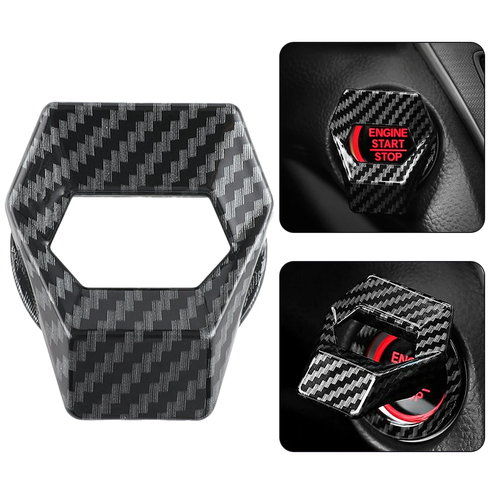 

Parts Button Switch Cover Protection Cover Trim Zinc Alloy 4cm*5cm Accessories Black Carbon Fiber High Quality