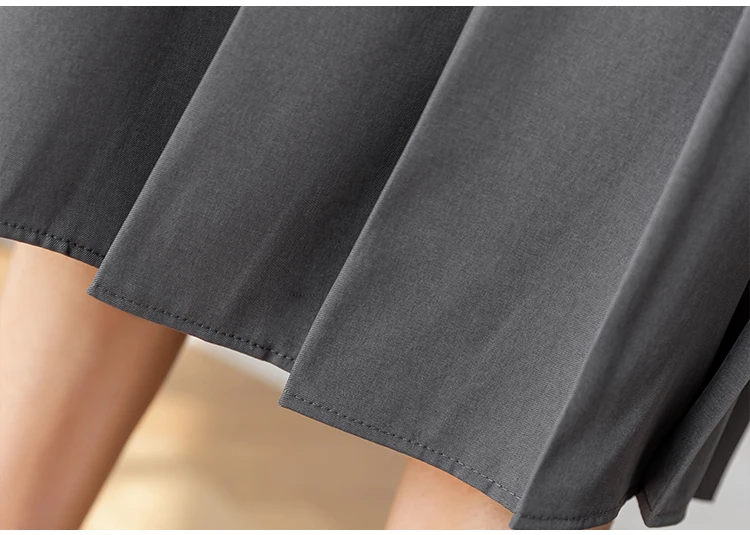 plaid skirt Ladies Elegant A-line Long Skirts New Arrival 2022 Spring Korean Style All-match High Waist Women Casual Pleated Skirt W968 leather skirt